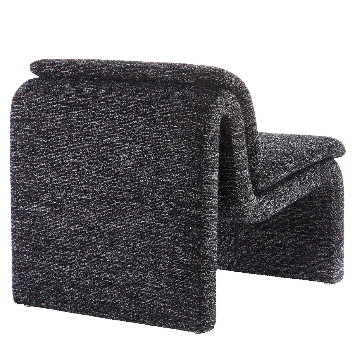 27 Inch Boucle Fabric Armless Accent Chair