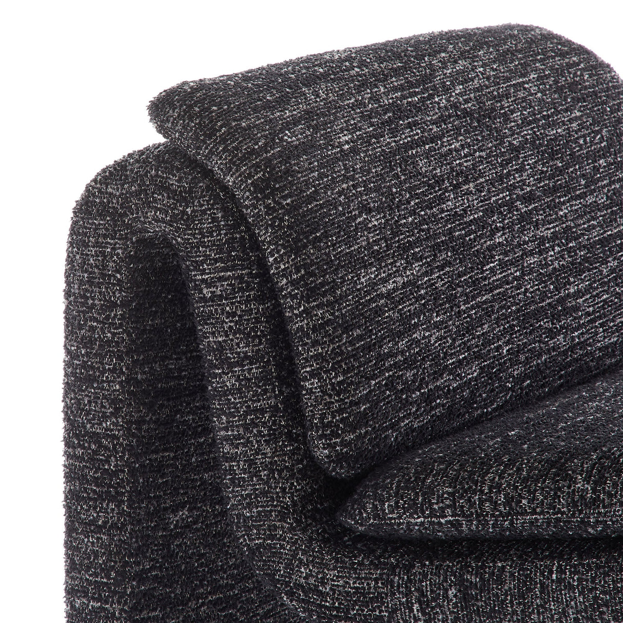 27 Inch Boucle Fabric Armless Accent Chair