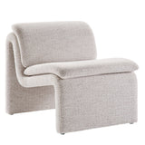 27 Inch Boucle Fabric Armless Accent Chair