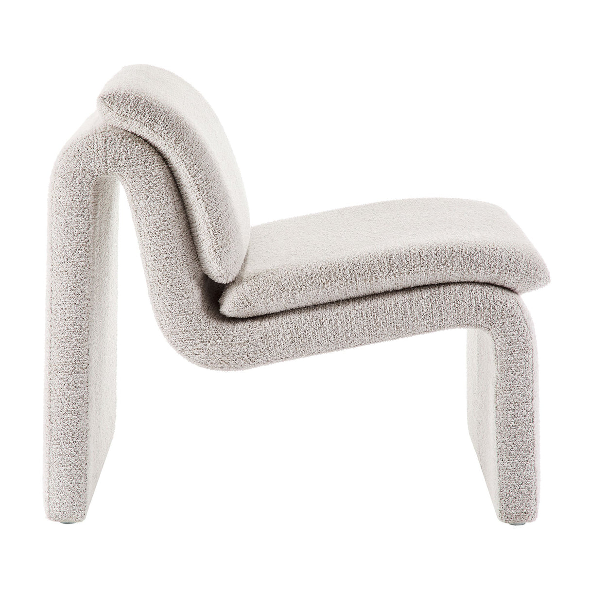 27 Inch Boucle Fabric Armless Accent Chair