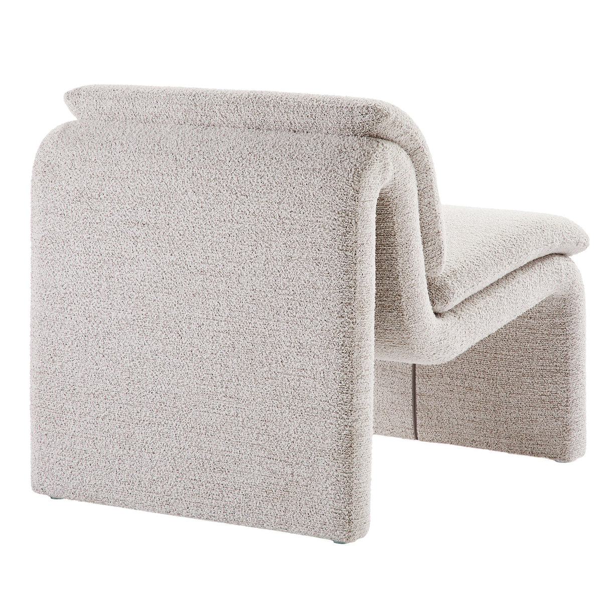 27 Inch Boucle Fabric Armless Accent Chair