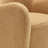31 Inch Wingback Sherpa Swivel Accent Chair