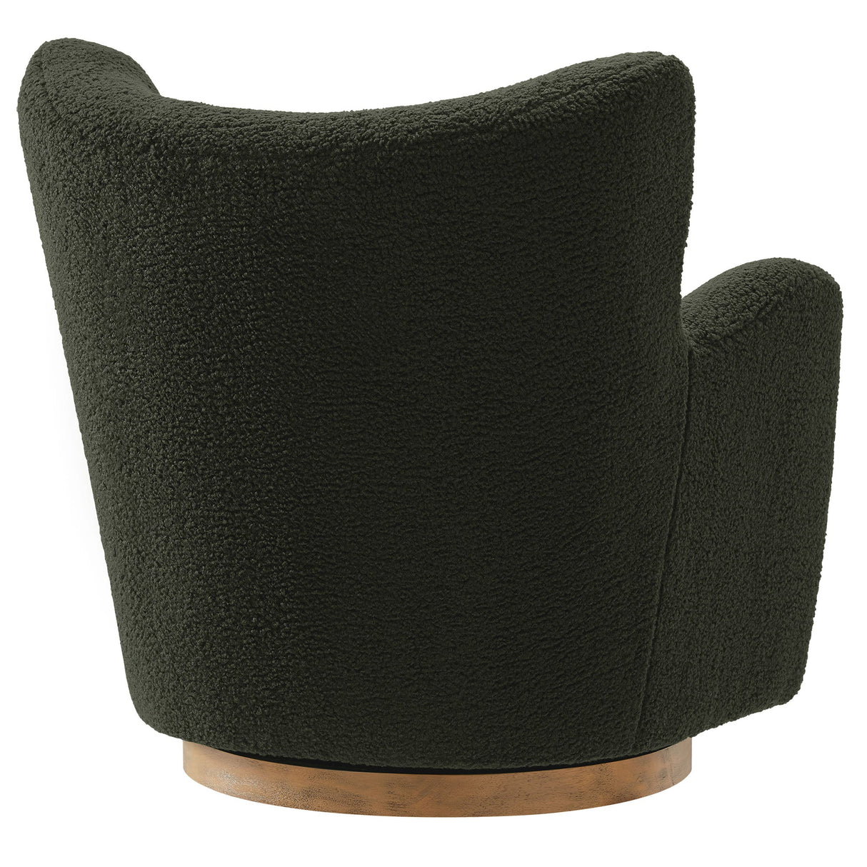 31 Inch Wingback Sherpa Swivel Accent Chair