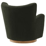 31 Inch Wingback Sherpa Swivel Accent Chair