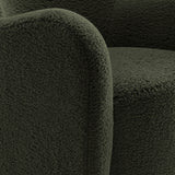 31 Inch Wingback Sherpa Swivel Accent Chair
