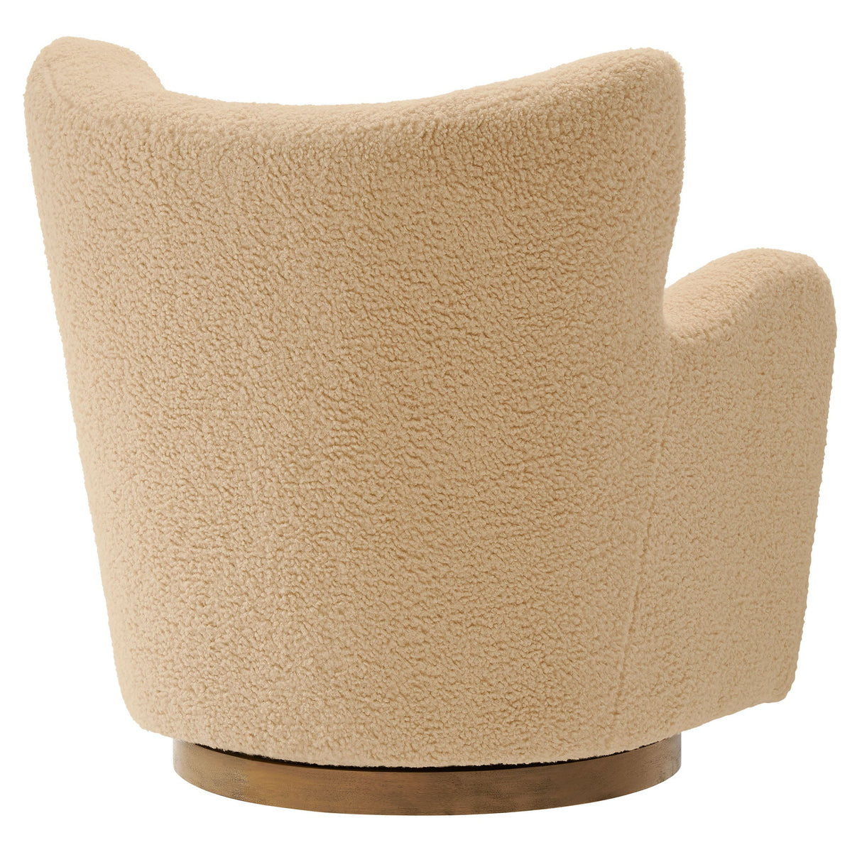 31 Inch Wingback Sherpa Swivel Accent Chair