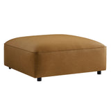 Vegan Leather Square Modular Ottoman 43 Inch