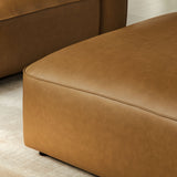 Vegan Leather Square Modular Ottoman 43 Inch