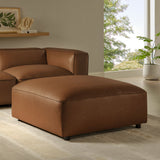 Vegan Leather Square Modular Ottoman 43 Inch