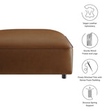 Vegan Leather Square Modular Ottoman 43 Inch