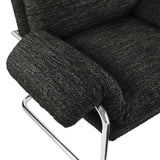 41 Inch Boucle Fabric Accent Chair with Stainless Steel Cantilever Frame