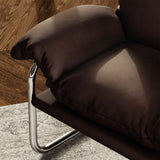 41 Inch Performance Velvet Cantilever Accent Armchair with Overstuffed Cushions