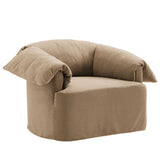43 Inch Slipcovered Fabric Oversized Armchair with Down-Blend Cushions