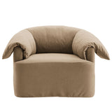 43 Inch Slipcovered Fabric Oversized Armchair with Down-Blend Cushions
