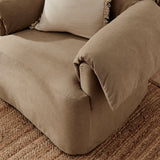 43 Inch Slipcovered Fabric Oversized Armchair with Down-Blend Cushions