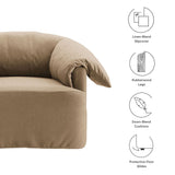 43 Inch Slipcovered Fabric Oversized Armchair with Down-Blend Cushions