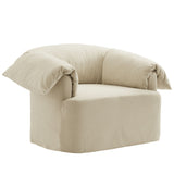 43 Inch Slipcovered Fabric Oversized Armchair with Down-Blend Cushions