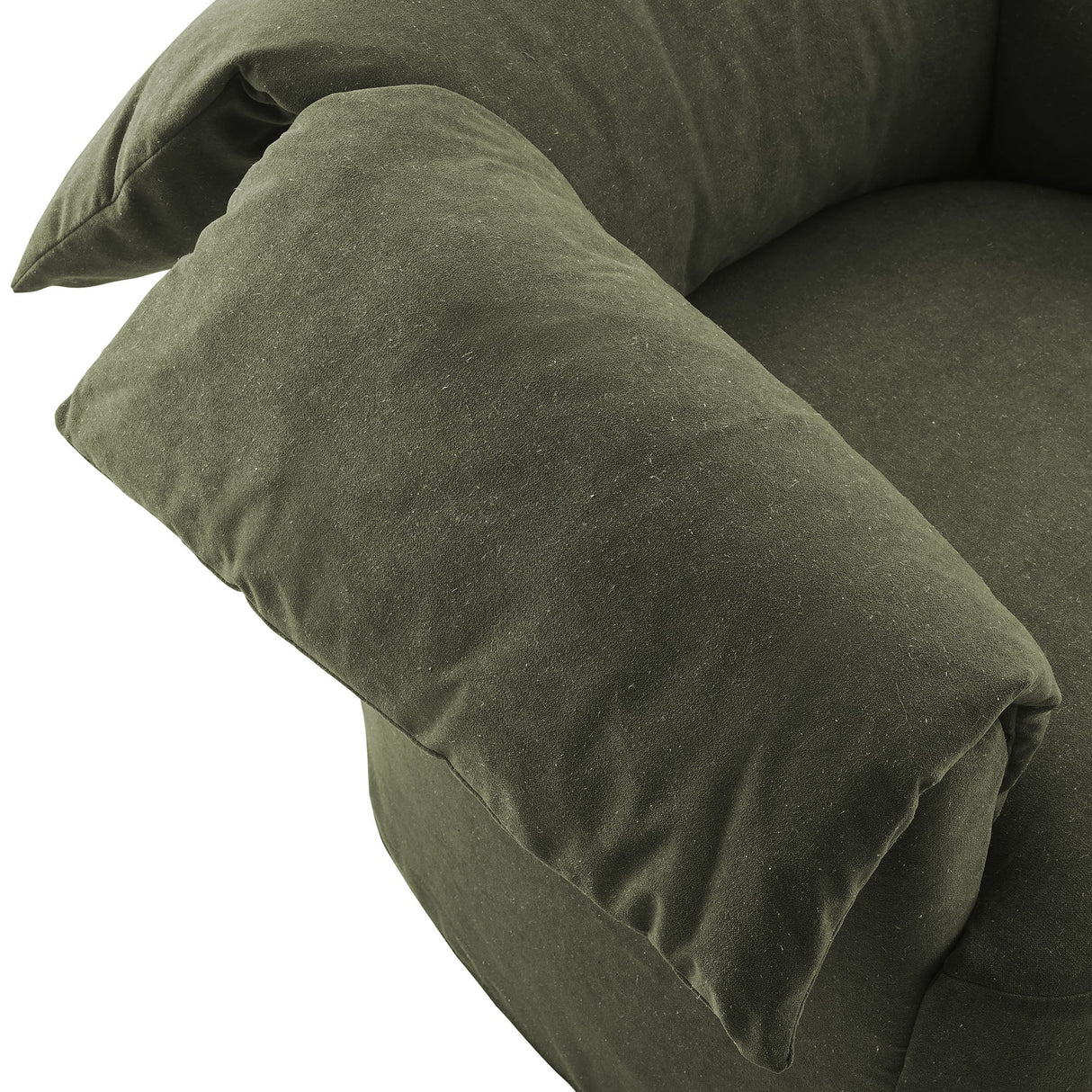 43 Inch Slipcovered Fabric Oversized Armchair with Down-Blend Cushions