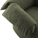 43 Inch Slipcovered Fabric Oversized Armchair with Down-Blend Cushions