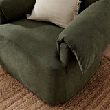 43 Inch Slipcovered Fabric Oversized Armchair with Down-Blend Cushions