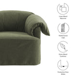 43 Inch Slipcovered Fabric Oversized Armchair with Down-Blend Cushions