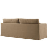 Refined Contemporary Slipcovered Fabric Sofa
