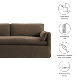 Refined Contemporary Slipcovered Fabric Sofa