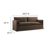 Refined Contemporary Slipcovered Fabric Sofa