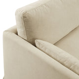 Refined Contemporary Slipcovered Fabric Sofa