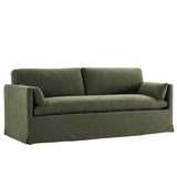 Refined Contemporary Slipcovered Fabric Sofa
