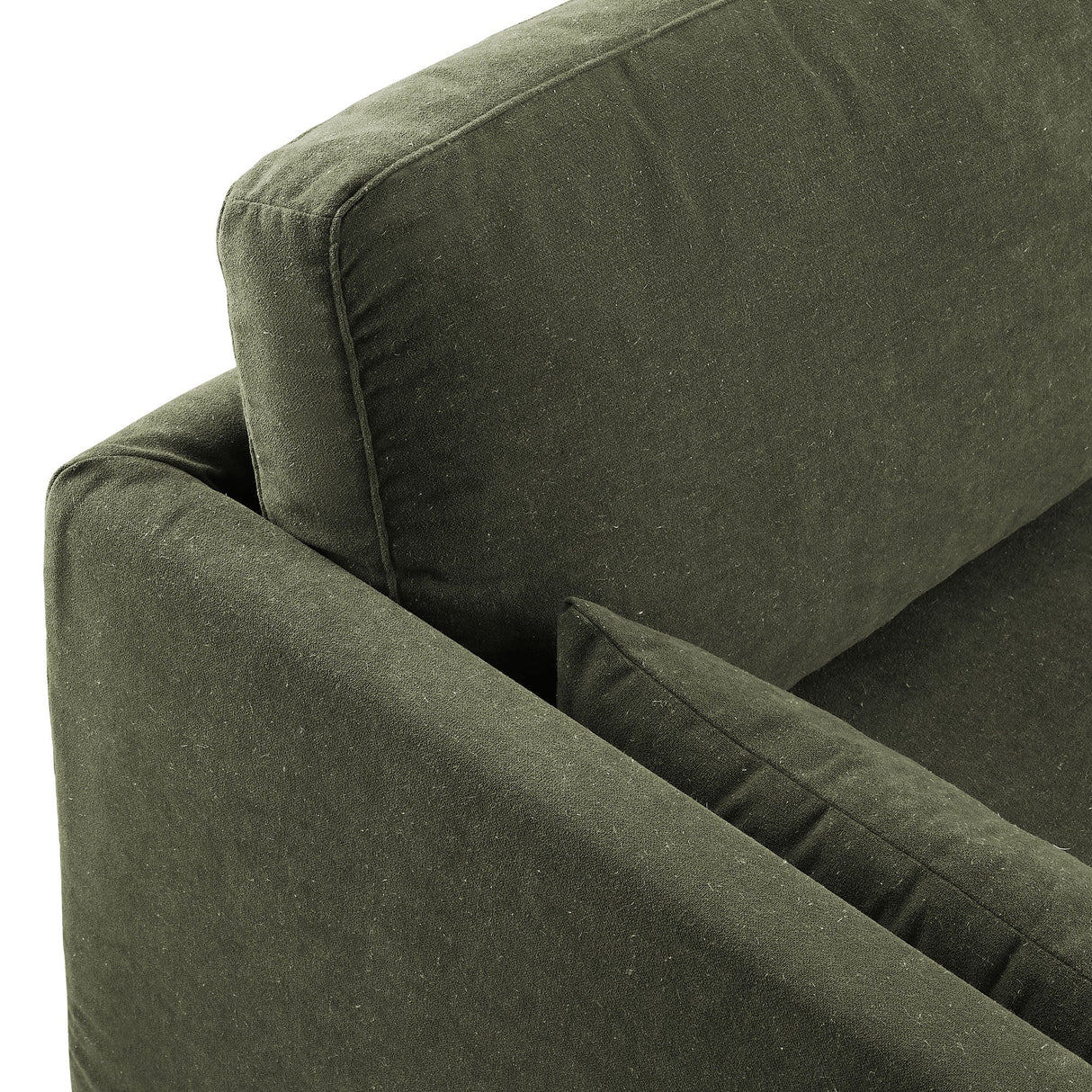 Refined Contemporary Slipcovered Fabric Sofa