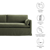 Refined Contemporary Slipcovered Fabric Sofa
