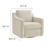 32 Inch Performance Velvet Swivel Armchair