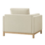 40 Inch Mélange Chenille Fabric Armchair with Kiln-Dried Wood Frame