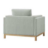 40 Inch Mélange Chenille Fabric Armchair with Kiln-Dried Wood Frame