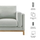 40 Inch Mélange Chenille Fabric Armchair with Kiln-Dried Wood Frame