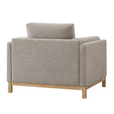 40 Inch Mélange Chenille Fabric Armchair with Kiln-Dried Wood Frame