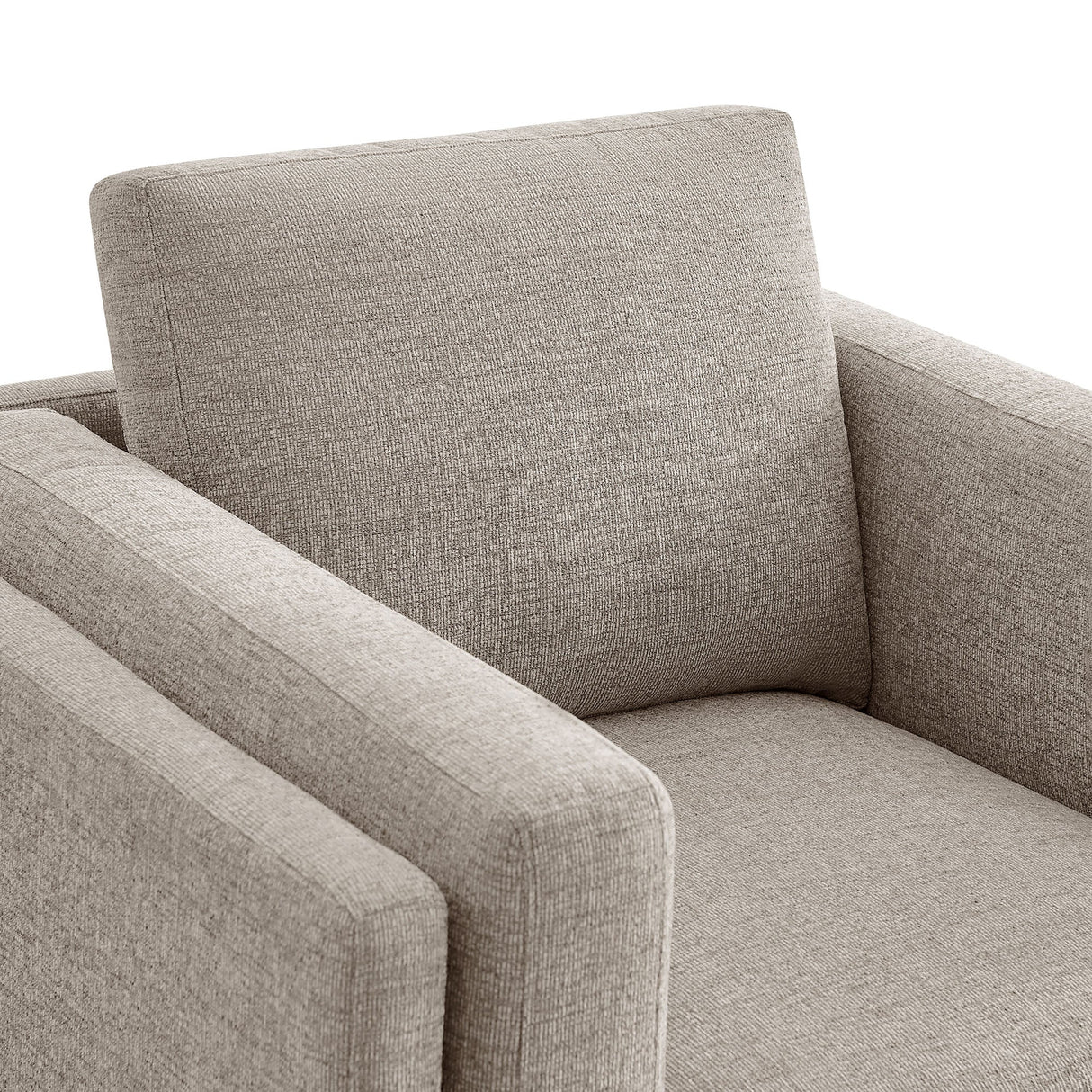 40 Inch Mélange Chenille Fabric Armchair with Kiln-Dried Wood Frame