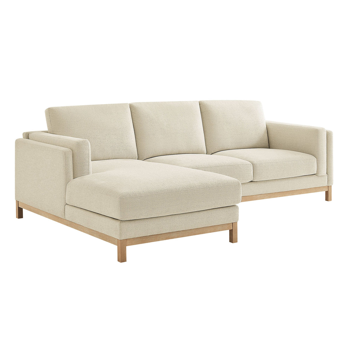 2 Piece 102" Left-Facing Fabric Sectional Sofa with Chaise