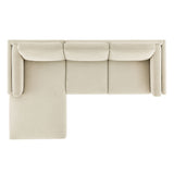 2 Piece 102" Left-Facing Fabric Sectional Sofa with Chaise