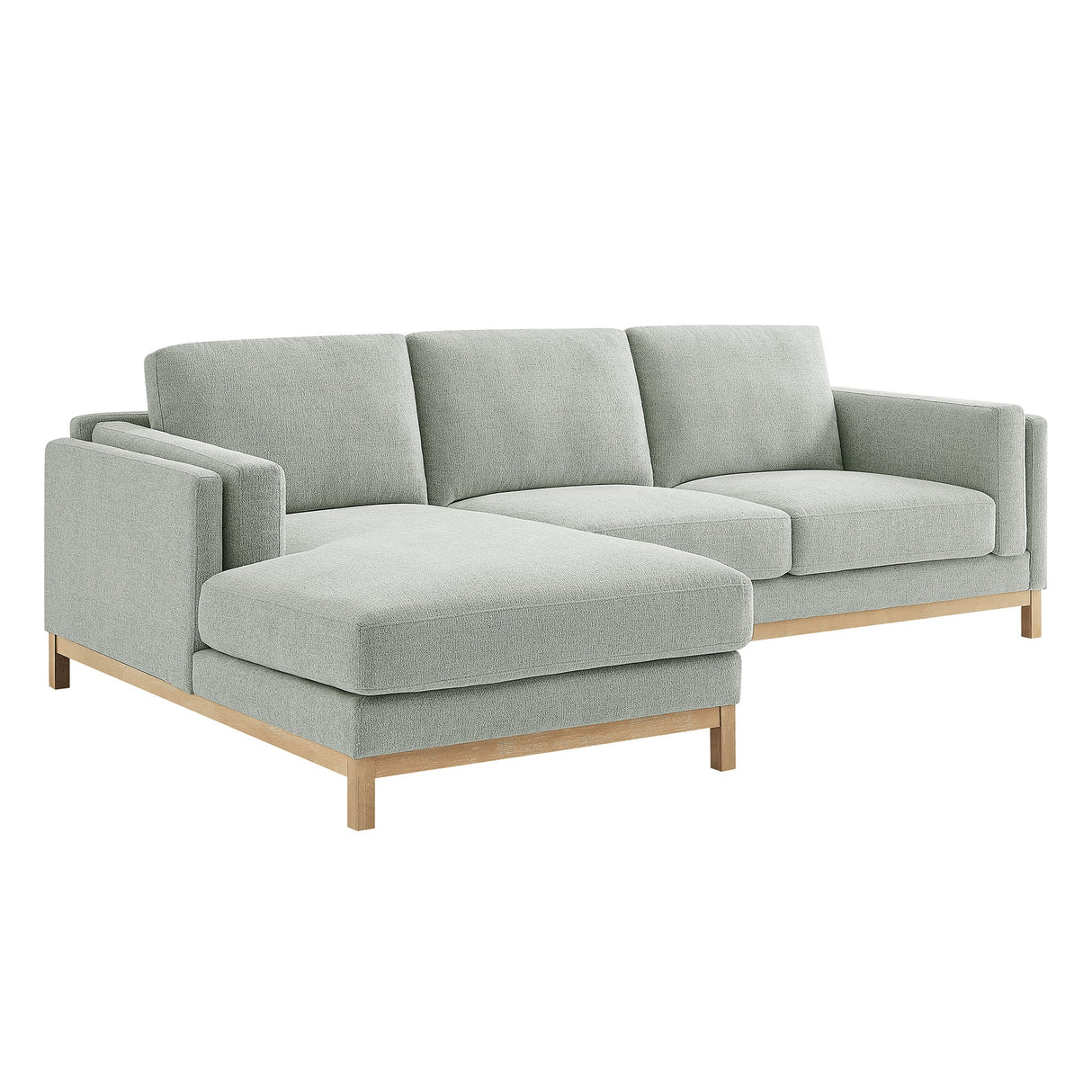 2 Piece 102" Left-Facing Fabric Sectional Sofa with Chaise