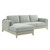 2 Piece 102" Left-Facing Fabric Sectional Sofa with Chaise