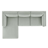 2 Piece 102" Left-Facing Fabric Sectional Sofa with Chaise