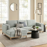 2 Piece 102" Left-Facing Fabric Sectional Sofa with Chaise