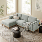 2 Piece 102" Left-Facing Fabric Sectional Sofa with Chaise
