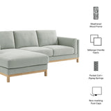 2 Piece 102" Left-Facing Fabric Sectional Sofa with Chaise