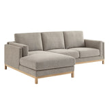 2 Piece 102" Left-Facing Fabric Sectional Sofa with Chaise
