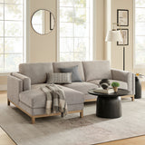 2 Piece 102" Left-Facing Fabric Sectional Sofa with Chaise