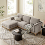 2 Piece 102" Left-Facing Fabric Sectional Sofa with Chaise