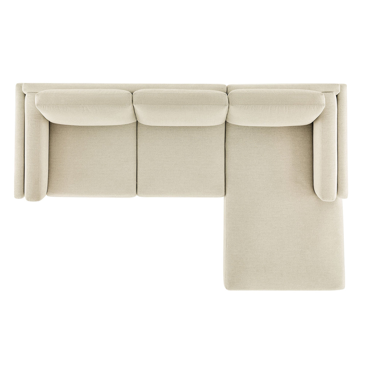 2 Piece 102" Right-Facing Fabric Sectional Sofa with Chaise